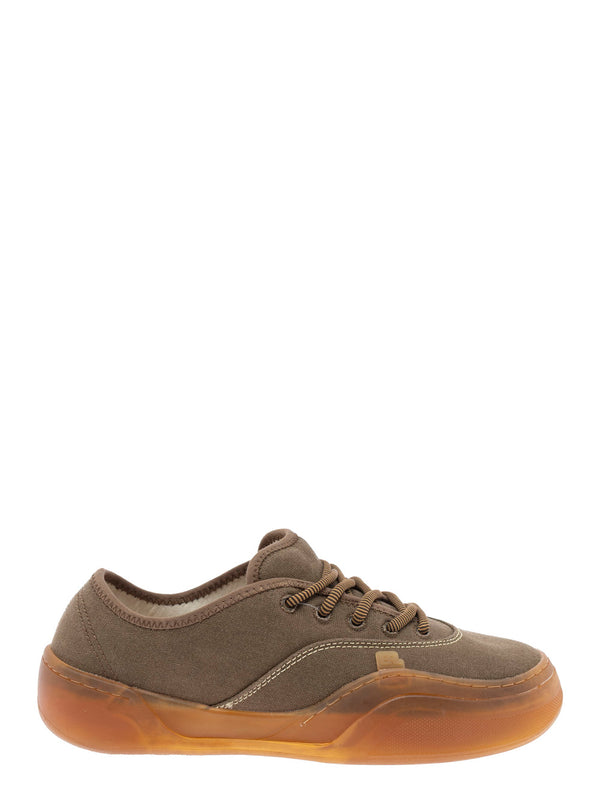 Low Top Sneaker Skate Brown Cotton Trainers