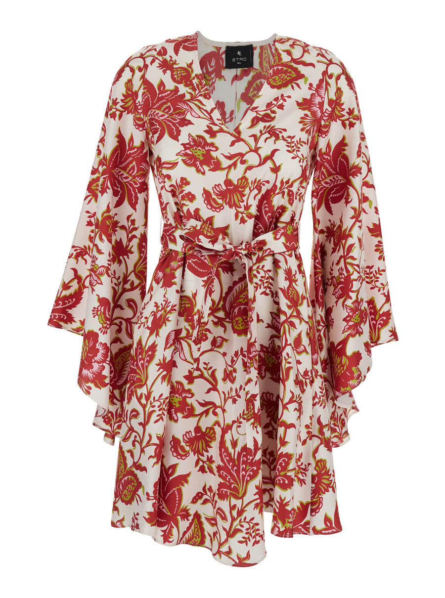 Short Silk Dress Multicolour