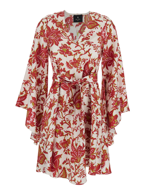 Short Silk Dress Multicolour