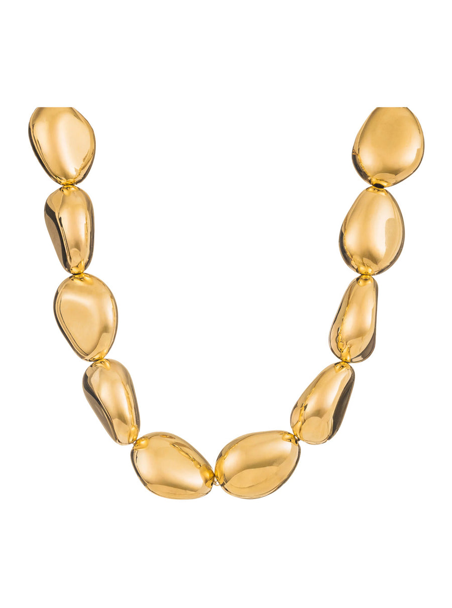 Necklace Lace Stone Gold Metallic Necklaces