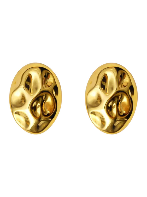 Earrings Rock Gold-Coloured Metal Metallic