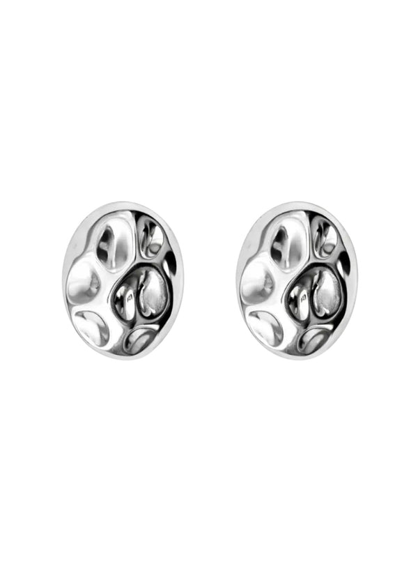 Earrings Rock Silver-Coloured Metal Metallic