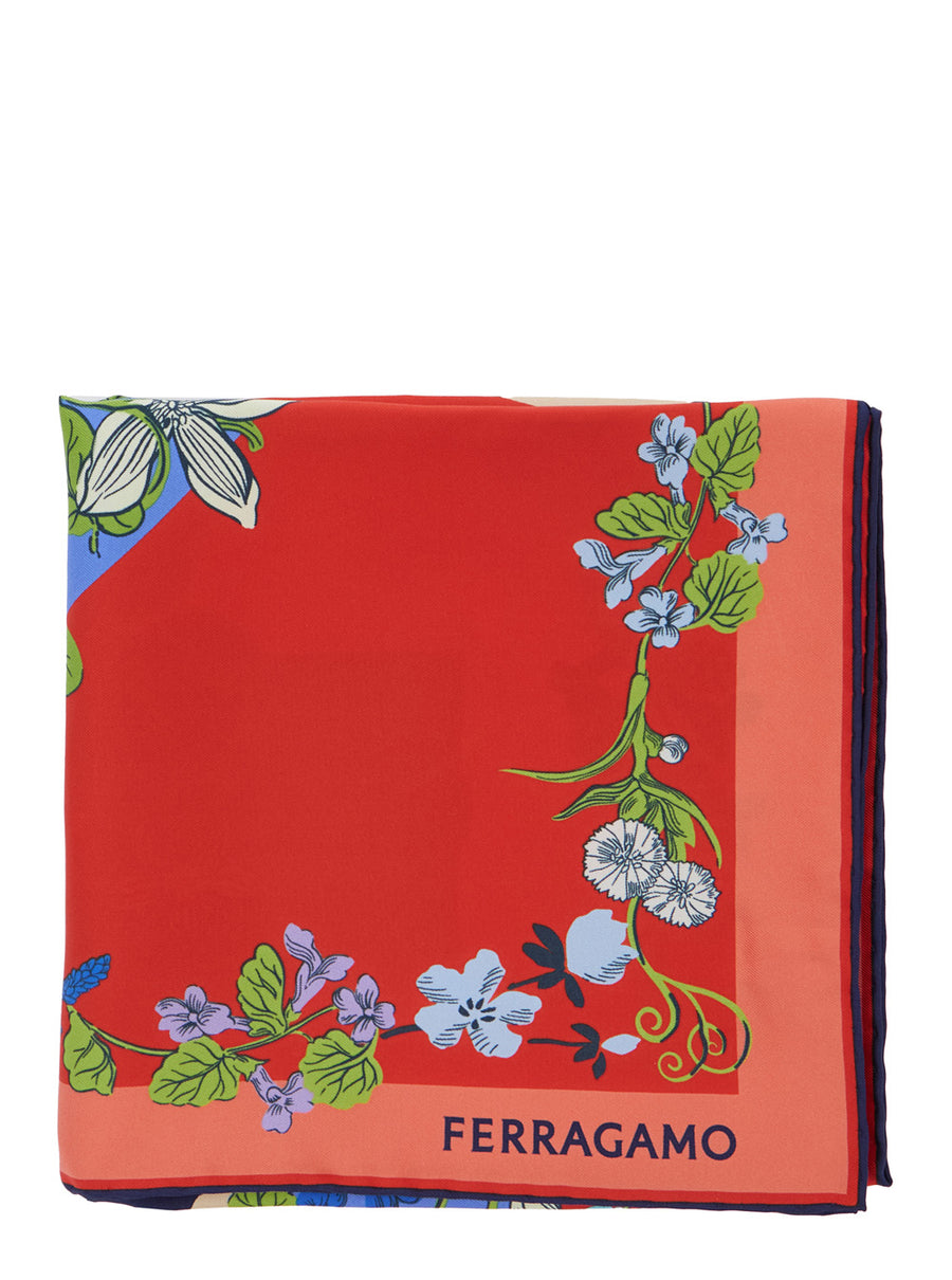 Scarf, Red Silk