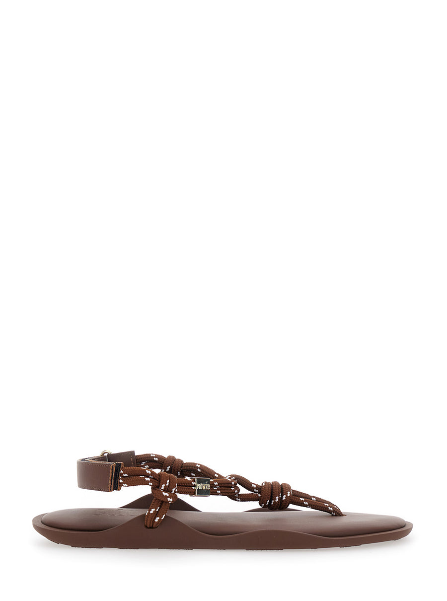 Sandals Flo Brown Leather Blend Rubber