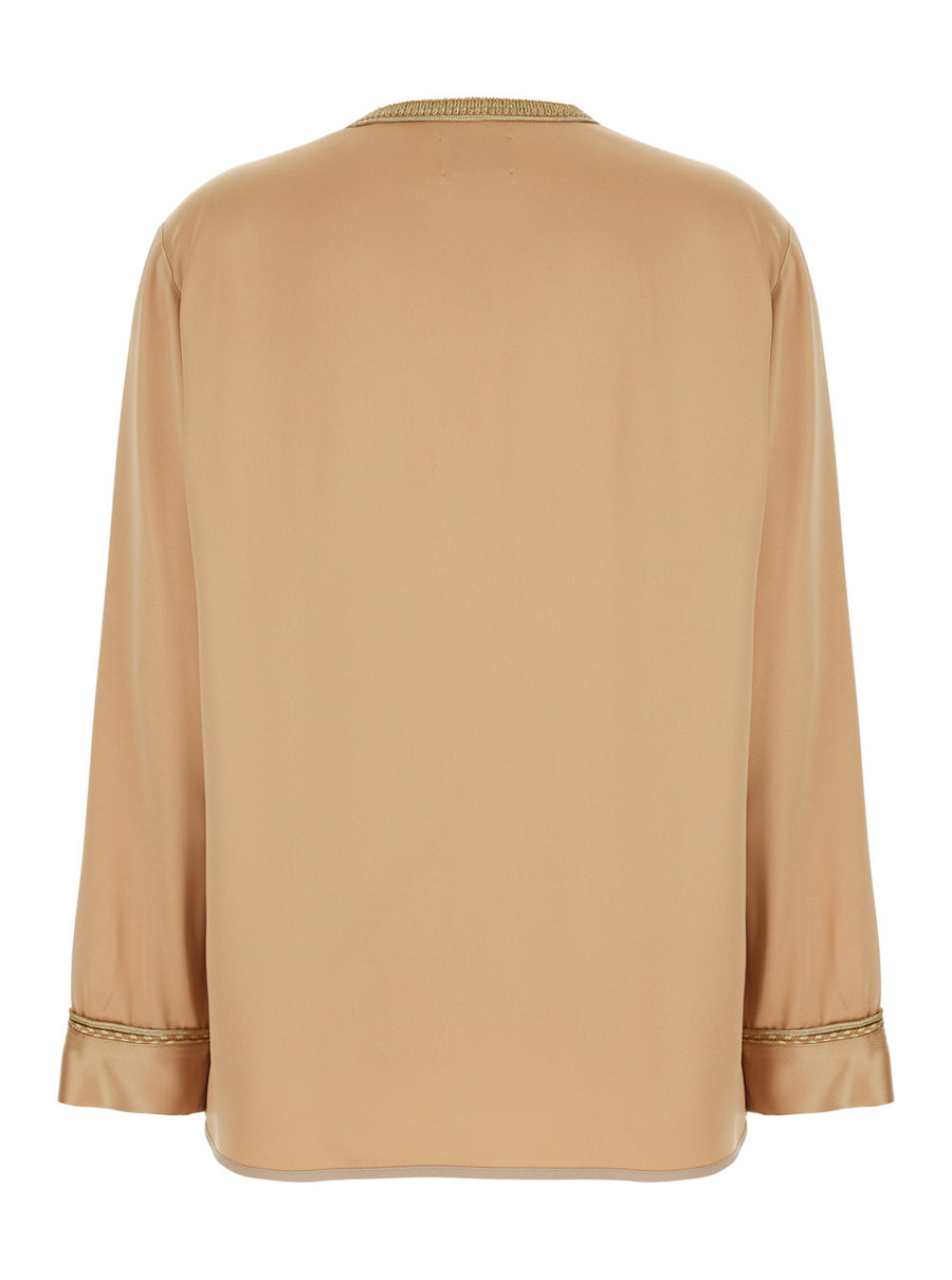 Womens Jacket Beige Viscose Blend Acetate Blazers