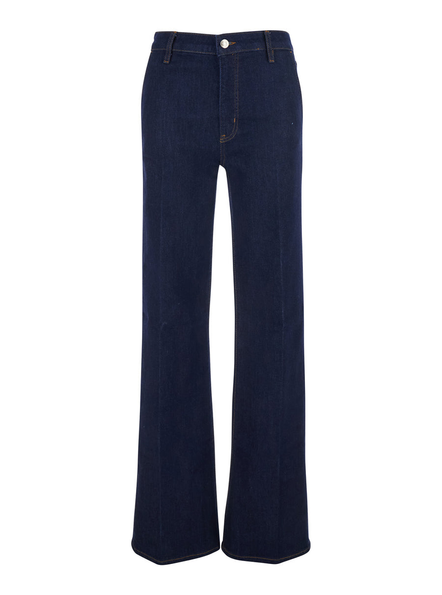 Jeans The Straight Blue Denim Cotton