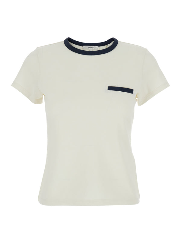 T-Shirt Crew Neck White Cotton T-shirts & Jerseys