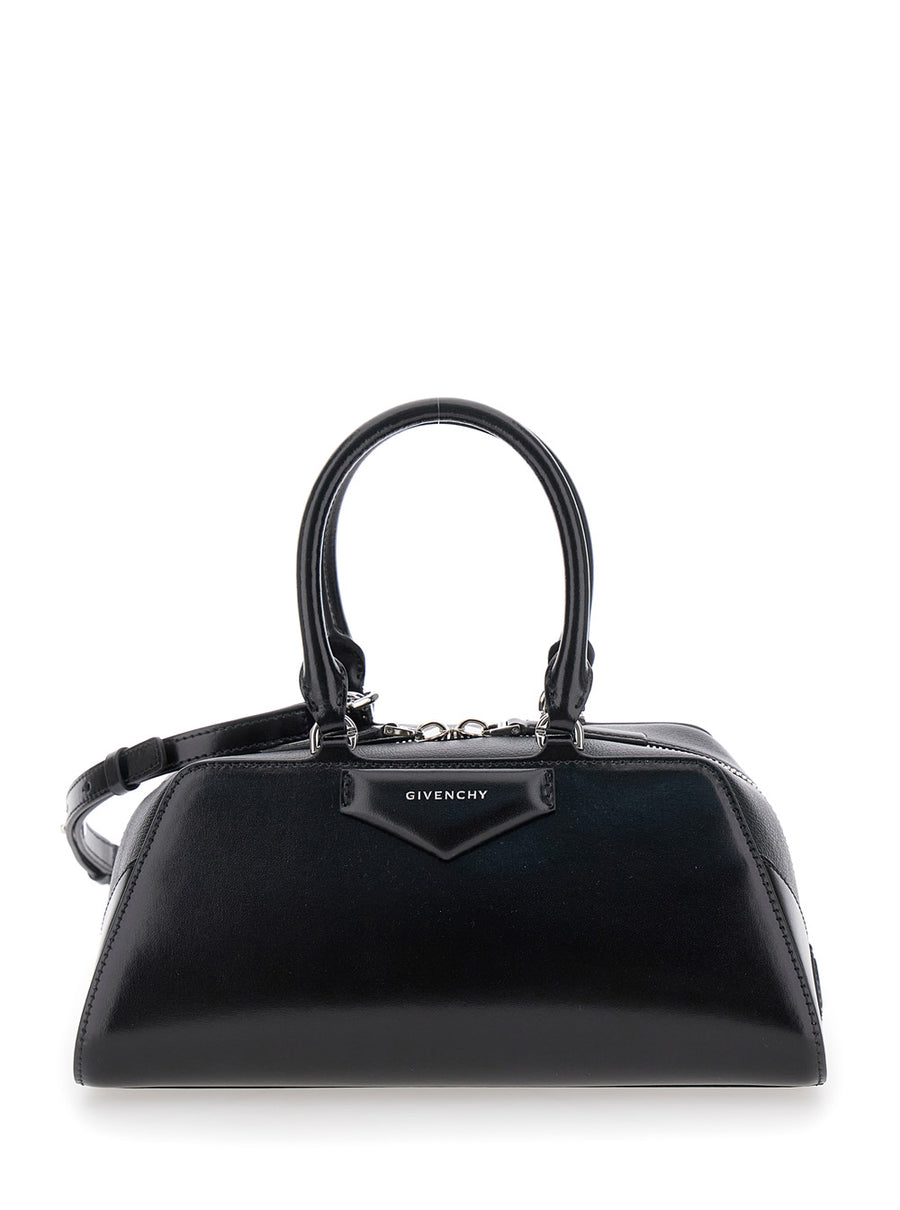 Handbag Antigona East West Black Leather Calf Handbags