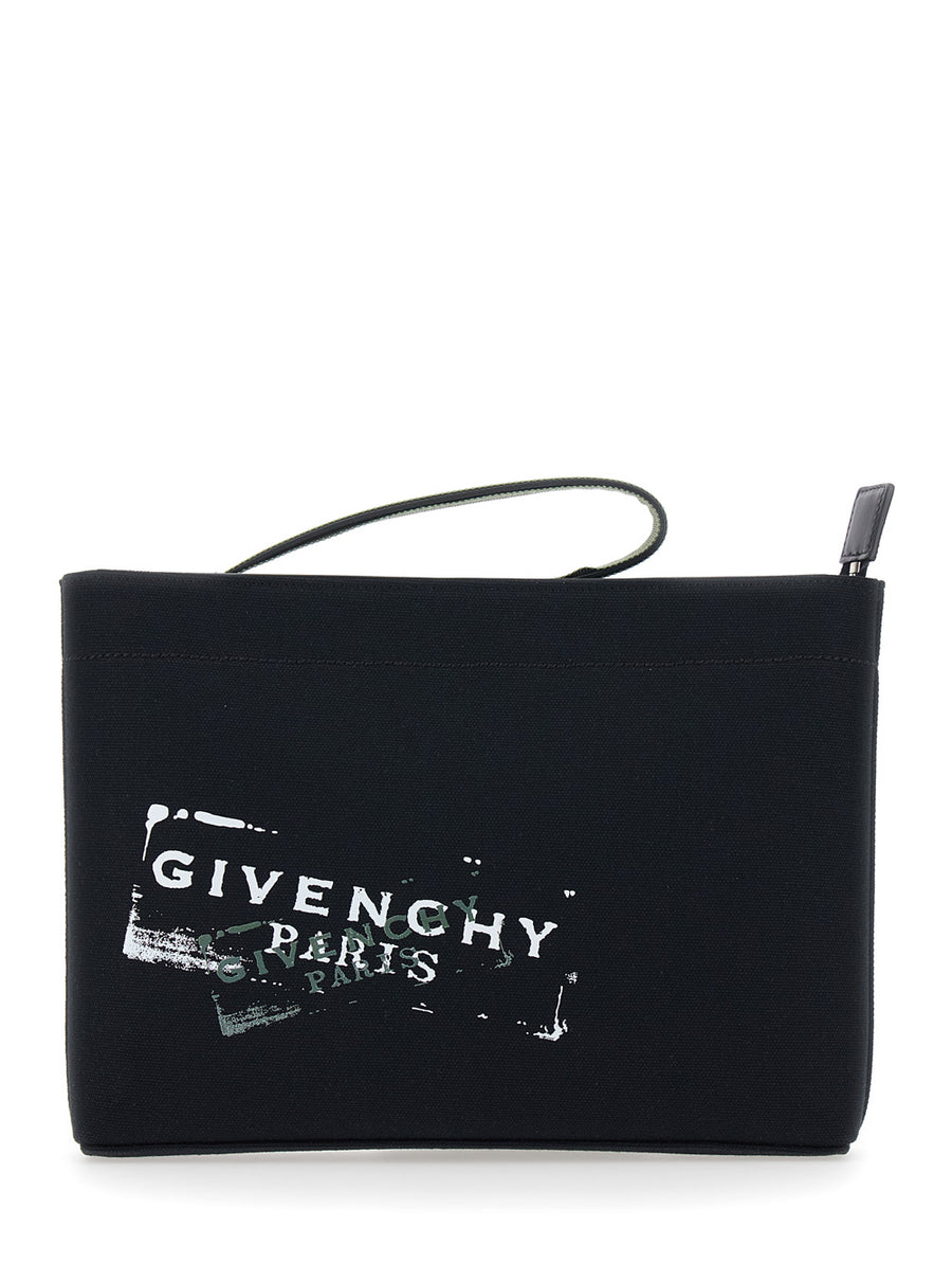 Pouch Black Cotton Clutch Bags