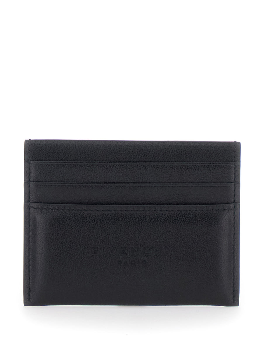 Card Holder Black Calf Leather Accessory