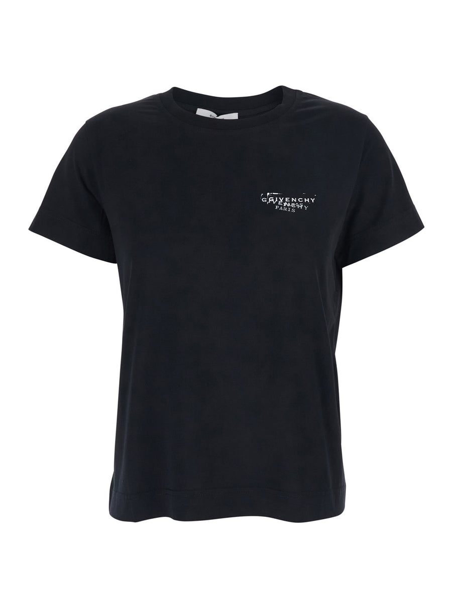 T-Shirt With Logo, Black Cotton T-shirts & Jerseys