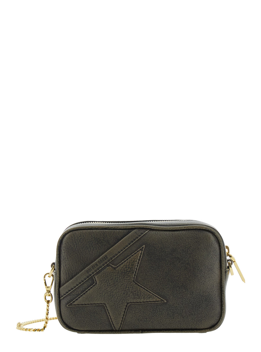 Shoulder Bag Black Leather Cowhide