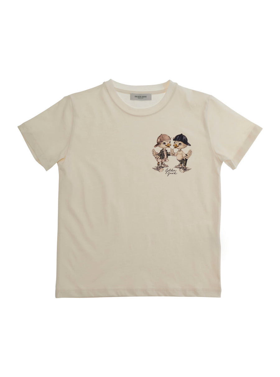Crew Neck T-Shirt White Cotton T-shirts