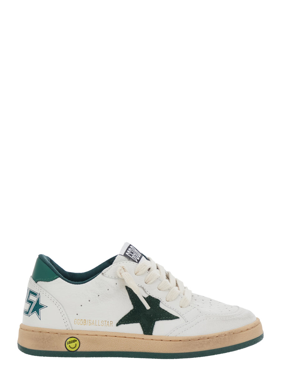 Kids Sneakers Ballstar White Leather Goat Trainers