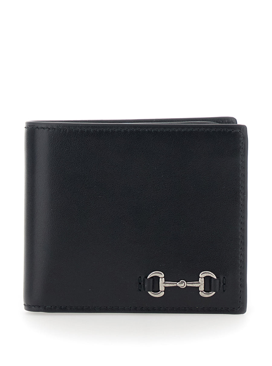 Bi-Fold Wallet Black Leather Calf