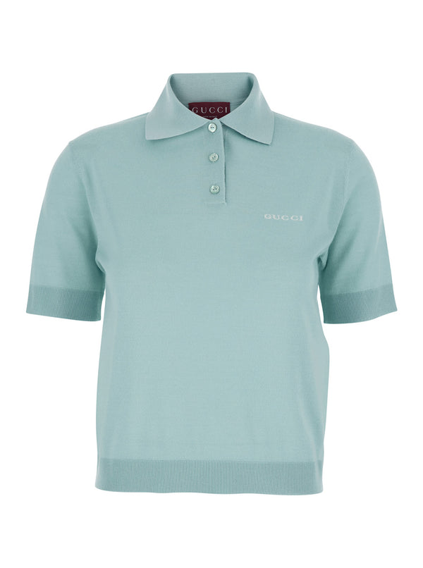 Polo Shirt, Light Blue Wool T-shirts & Jerseys