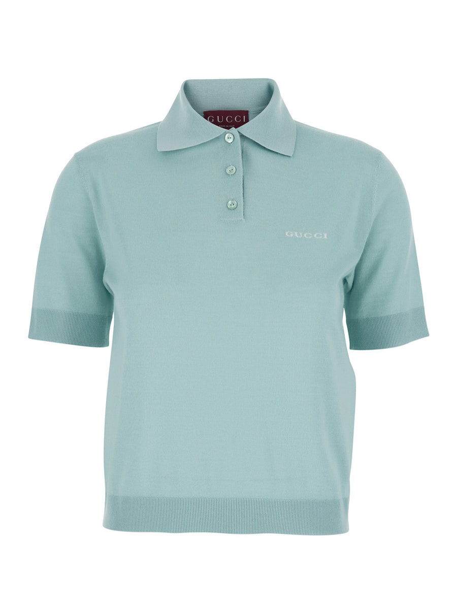 Polo Shirt, Light Blue Wool T-shirts & Jerseys