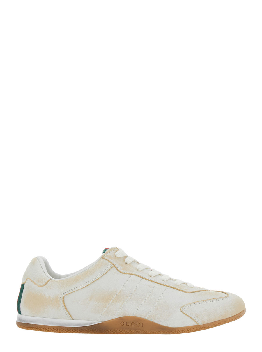 Low Top Sneakers Elan White Calf Leather Trainers