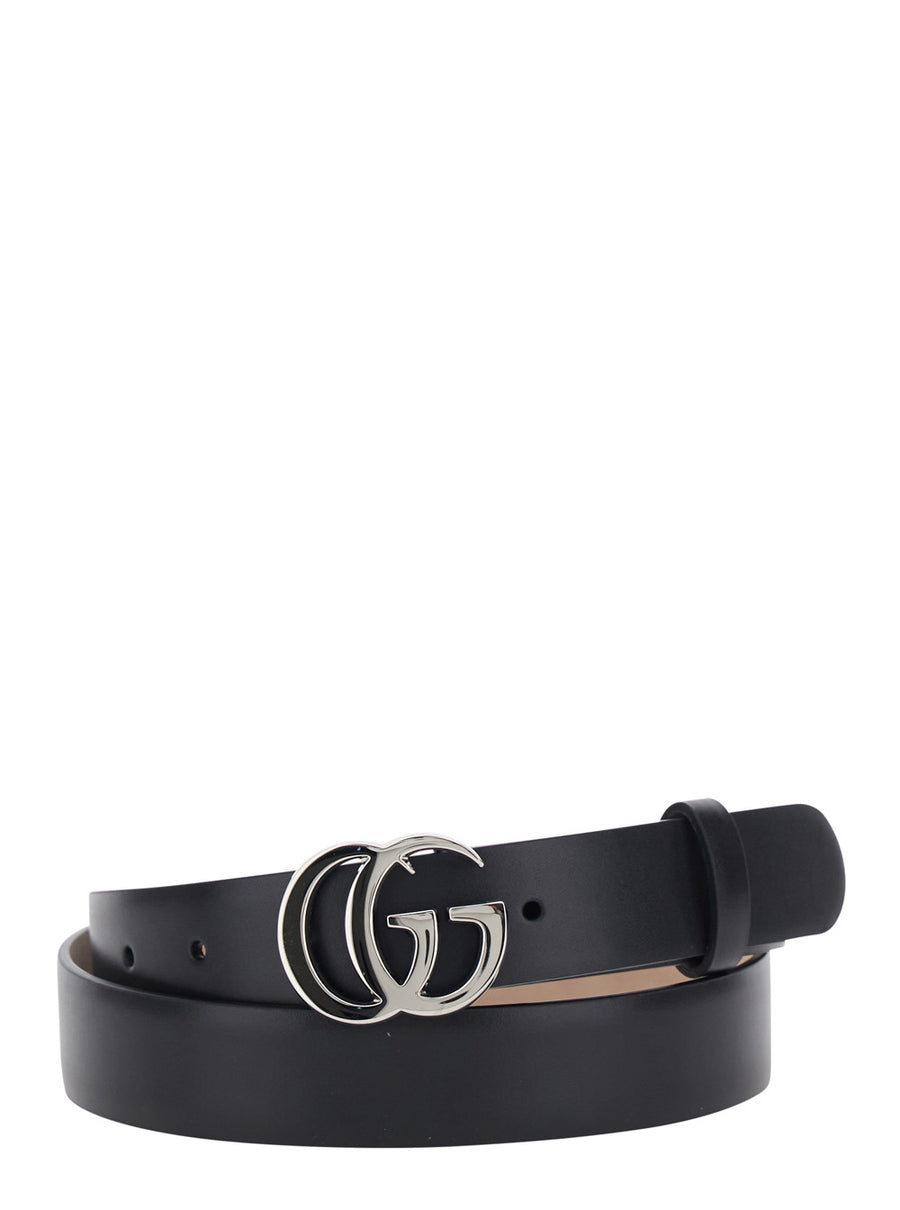 Belt Gg Running Black Leather