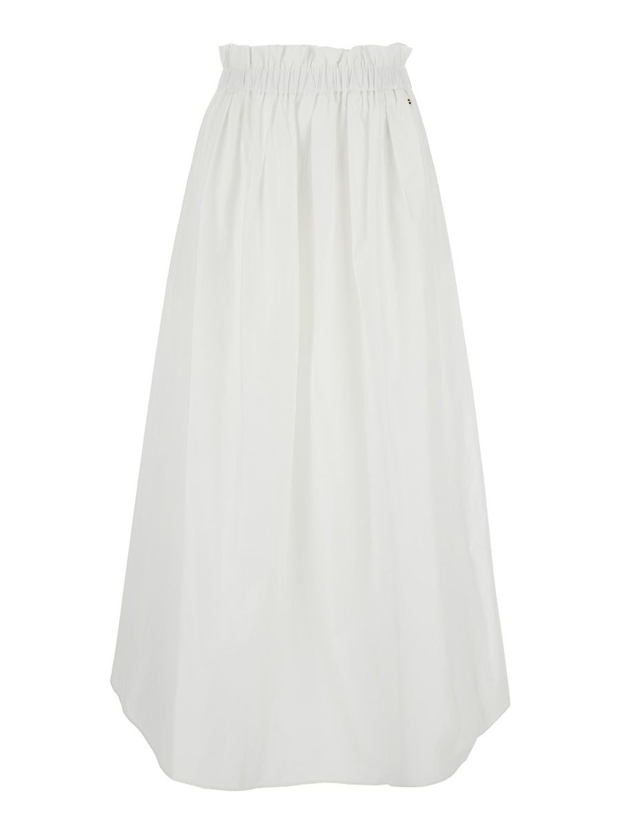 Skirt Tech Fabric White Polyester