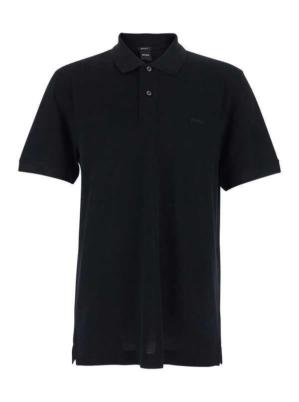 Polo Shirt Black Cotton T-shirts