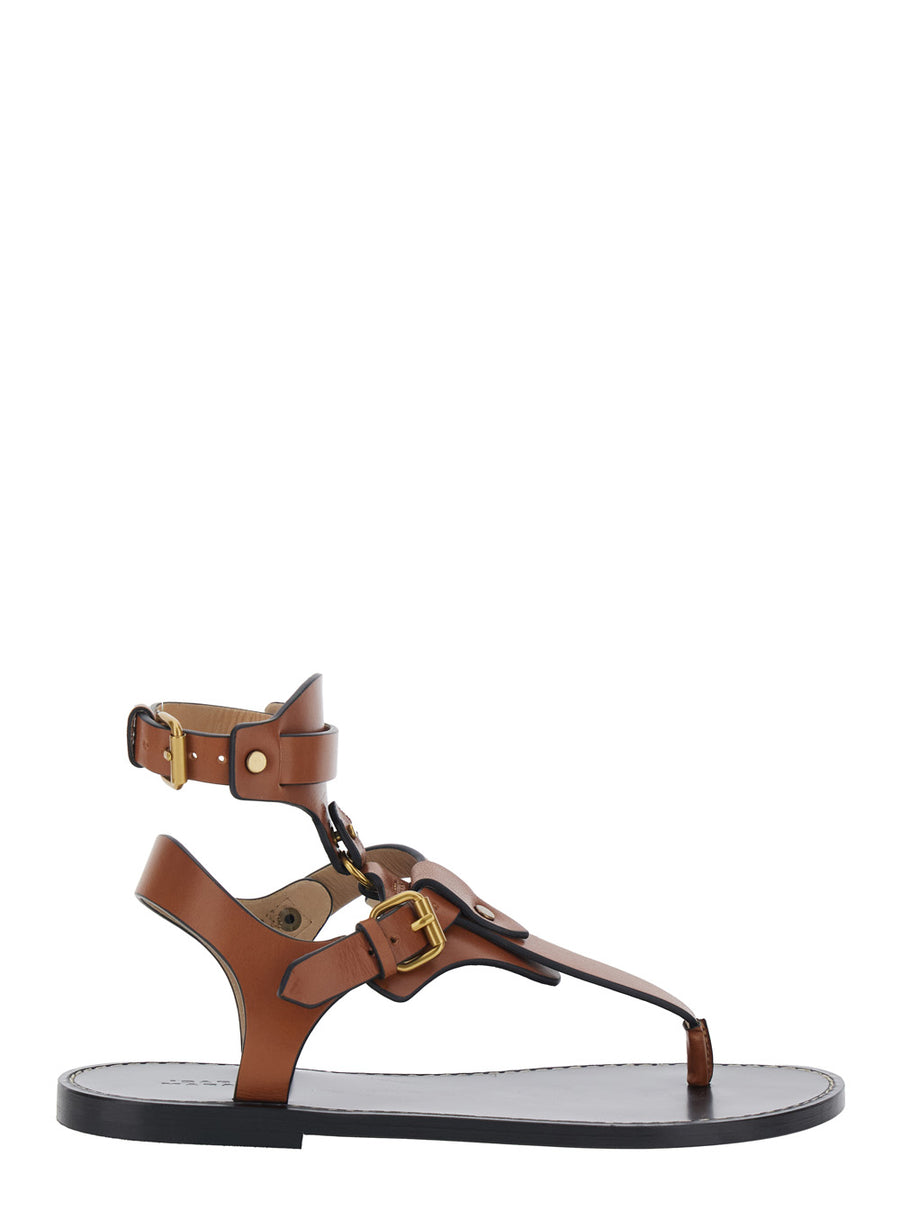 Sandals Eveena Brown Leather Calf
