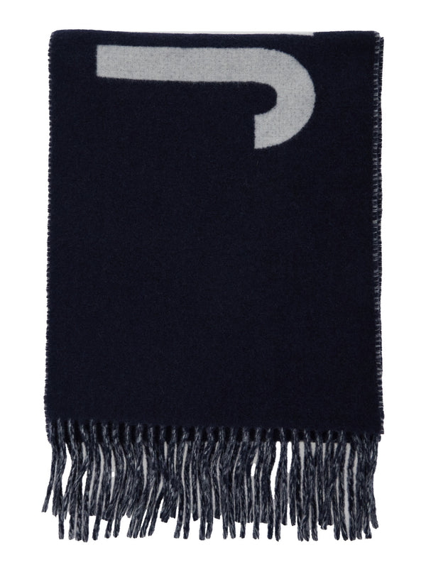 Scarf Lecharpe Blue Wool