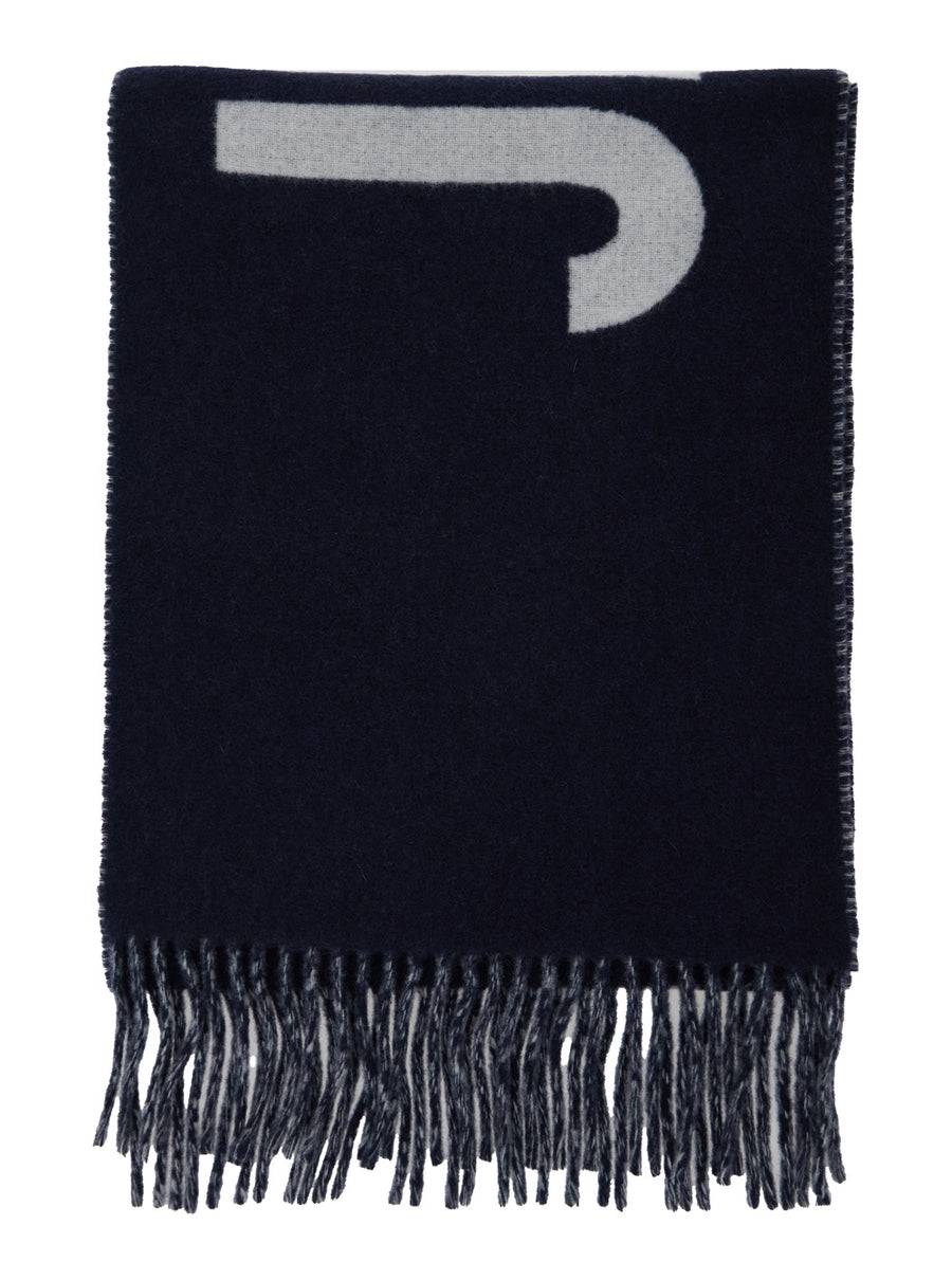 Scarf Lecharpe Blue Wool