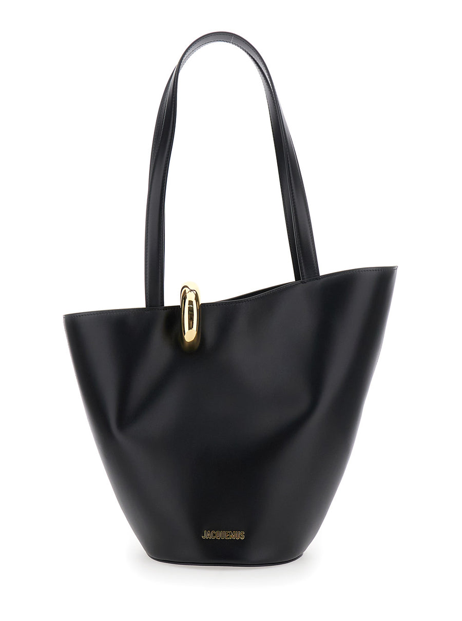 Shoulder Bag Le Bambola Black Leather Cow