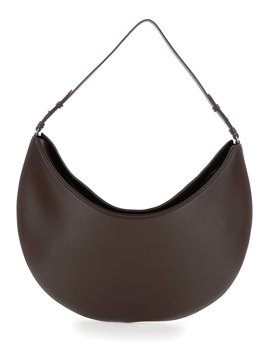 Shoulder Bag Le Calisso Rond Large Brown Leather Calf