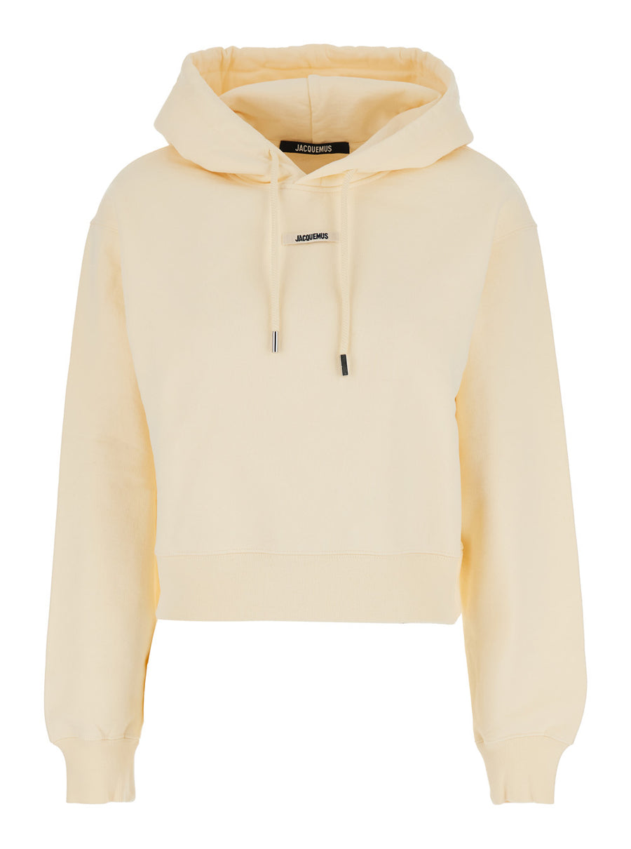 Hoodie Le Gros Grain Beige Cotton Sweatshirts