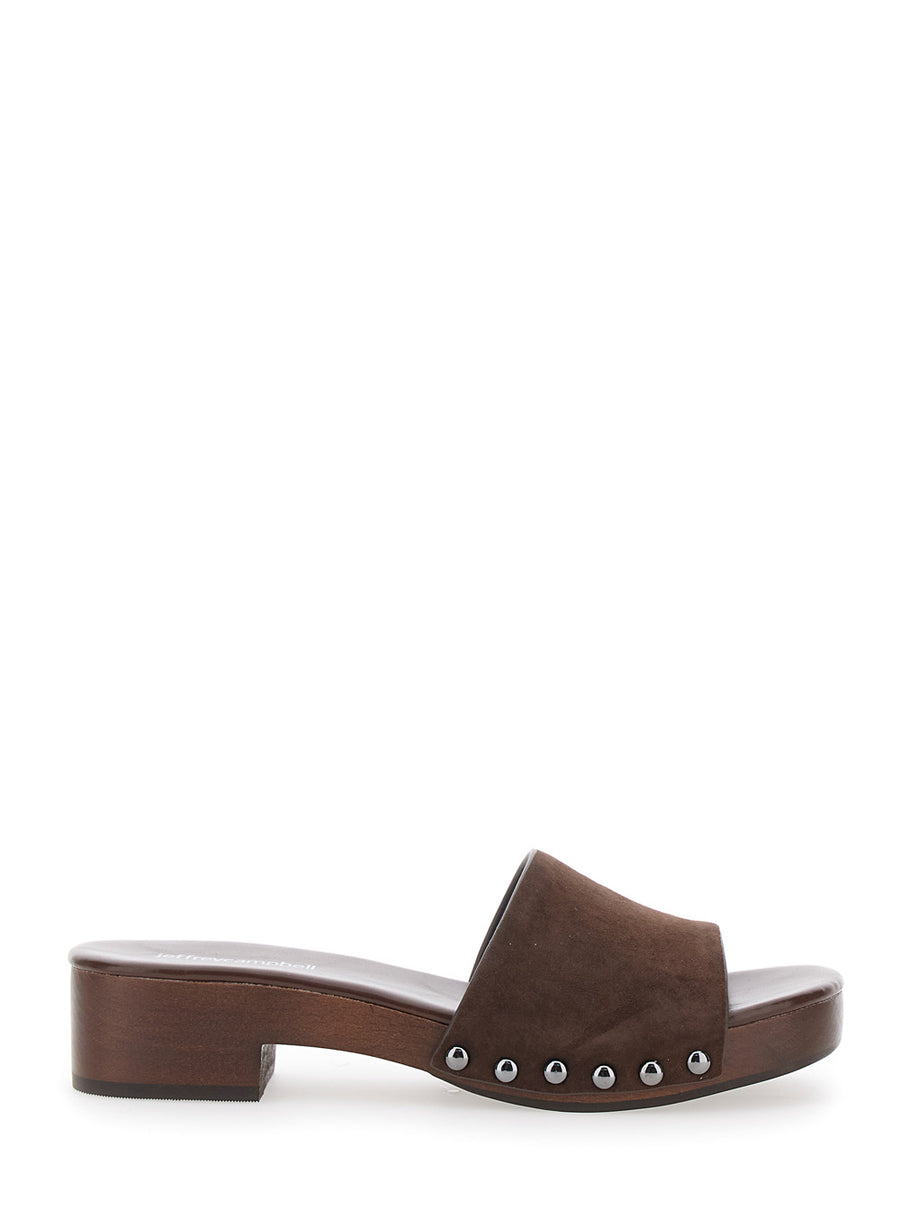 Sandals Cambrie Brown Leather Cross-Strap
