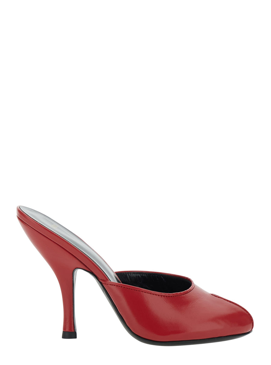 Heeled Sandals Date Red Leather Lambskin