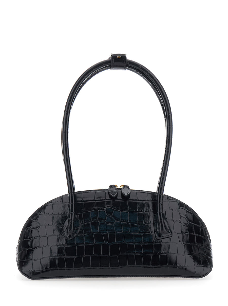 Shoulder Bag Ew Dome Black Leather Calf