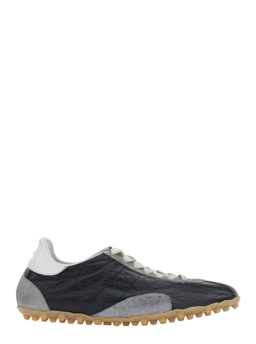 Sneaker Sprinters Black Leather Ovine Trainers