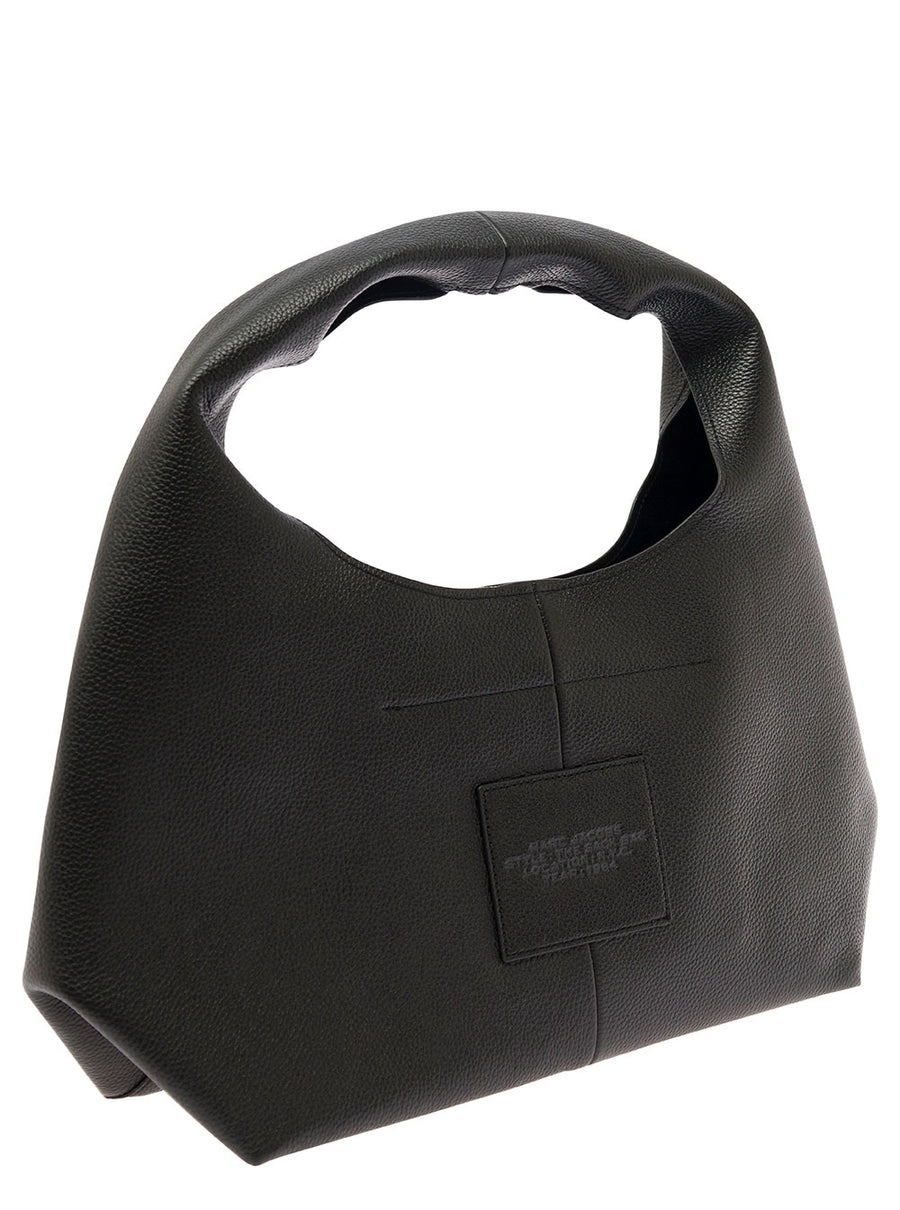Shoulder Bag The Sack Black Pebbled Leather Cow