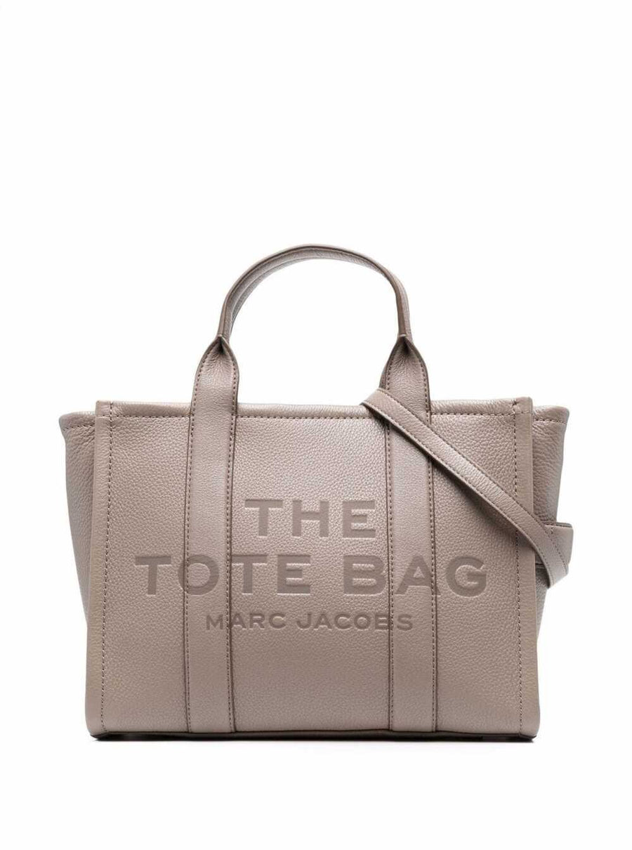 Tote Bag Medium Hammered Leather Beige Cow Handbags