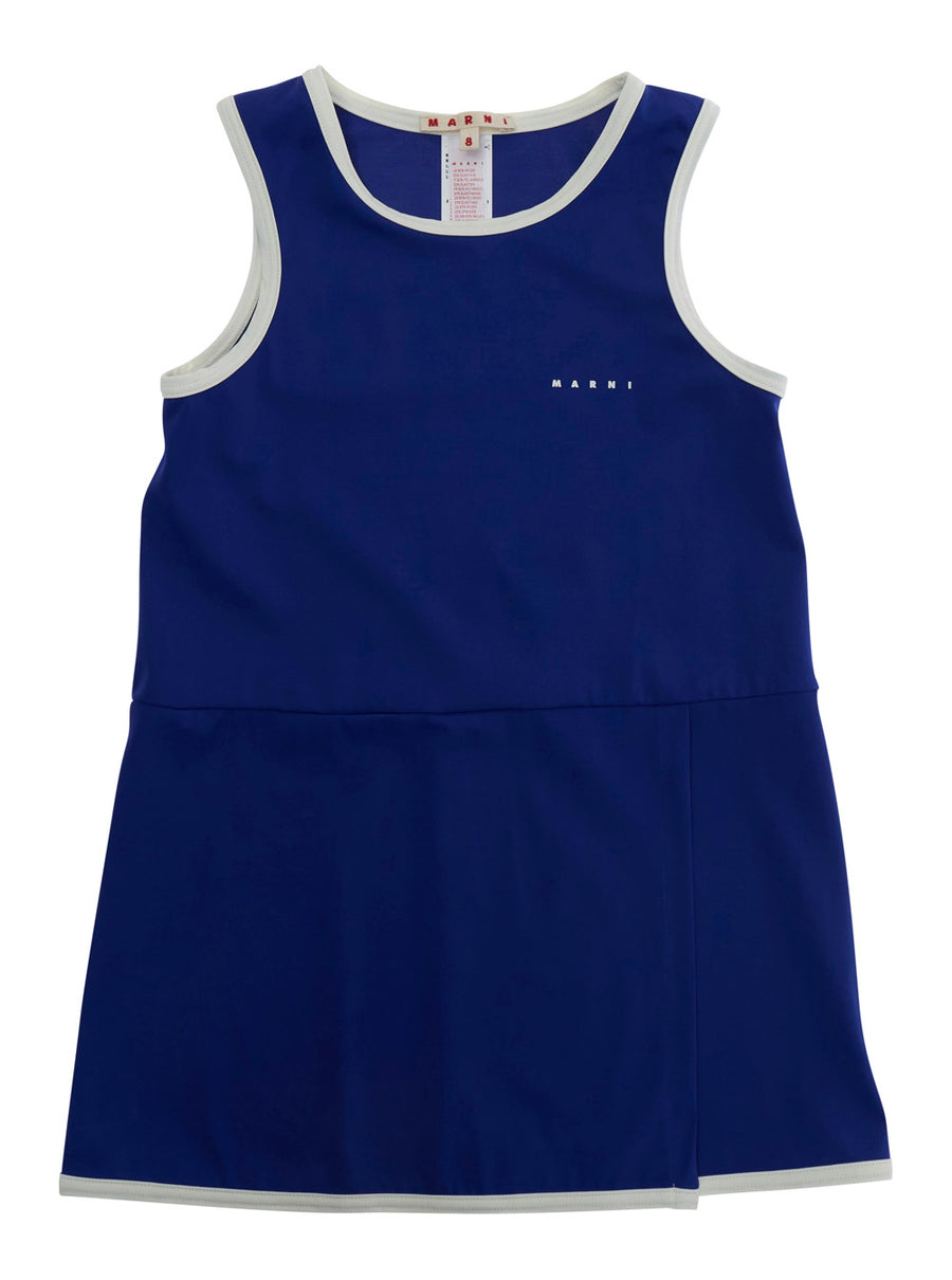 Swim Cover-Up Blue Nylon Dress