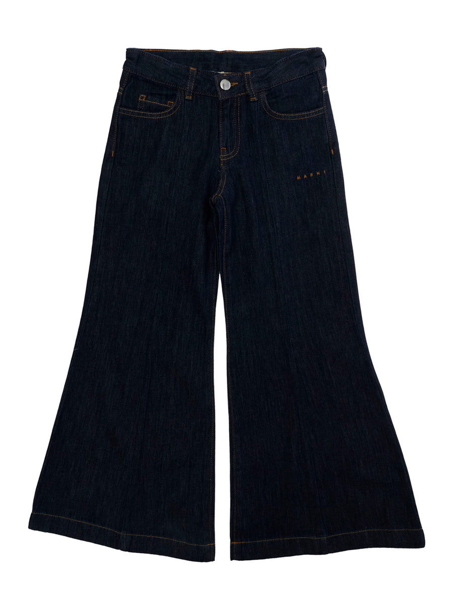 Pants 5 Pockets Blue Cotton Trousers
