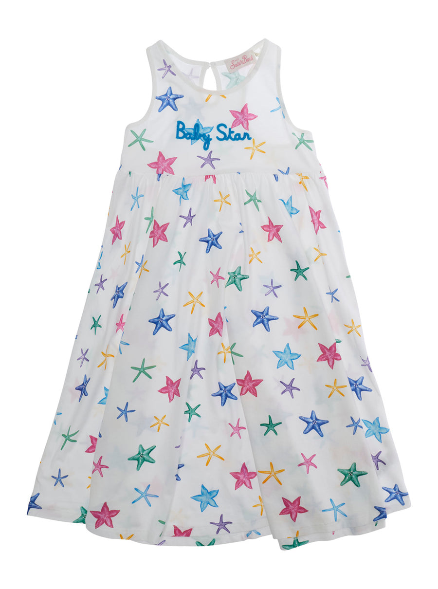 Dress Masha Baby Star White Cotton