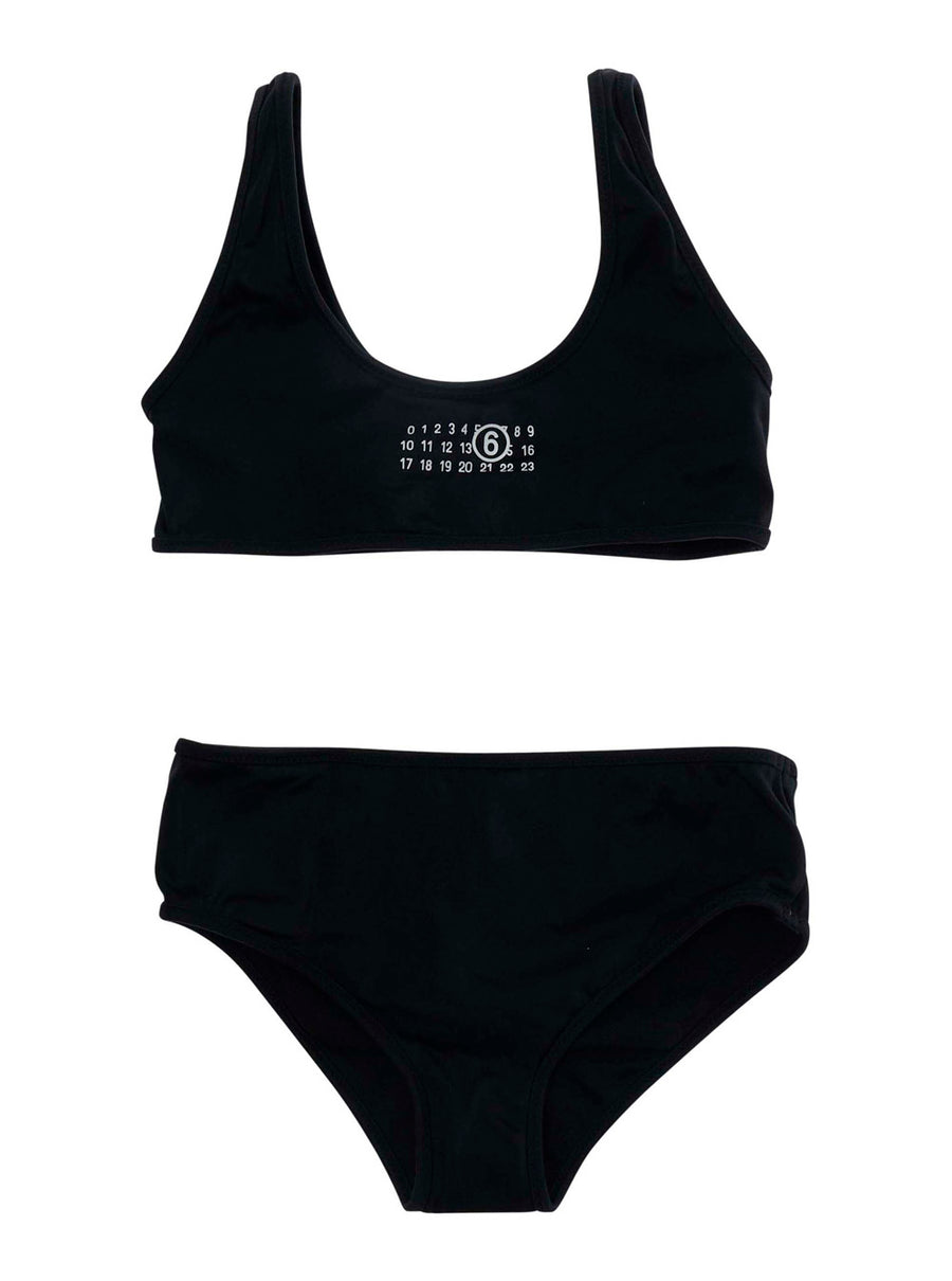 Girls Bikini Black Tech Fabric Nylon Swimsuits