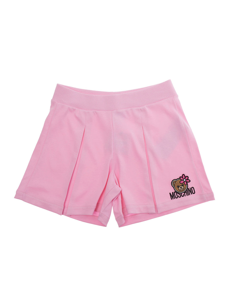 Shorts Pink Cotton With Front Pockets