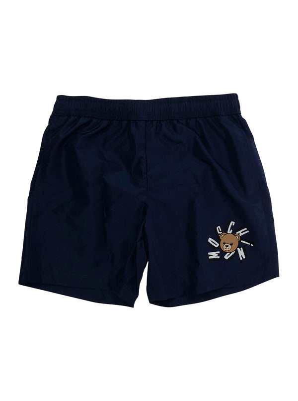 Swim Shorts Blue Polyester & Trunks
