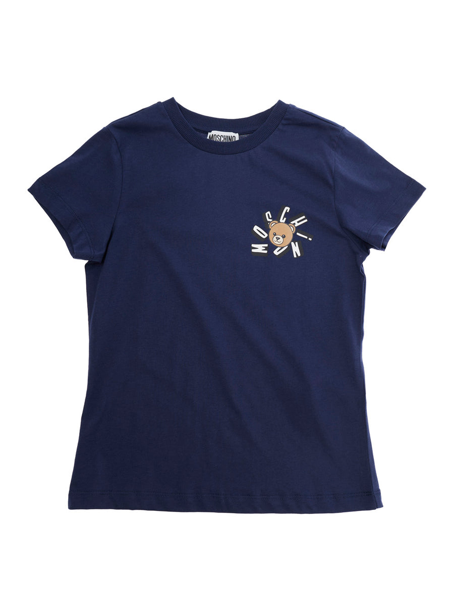Crew Neck T-Shirt Blue Cotton T-shirts