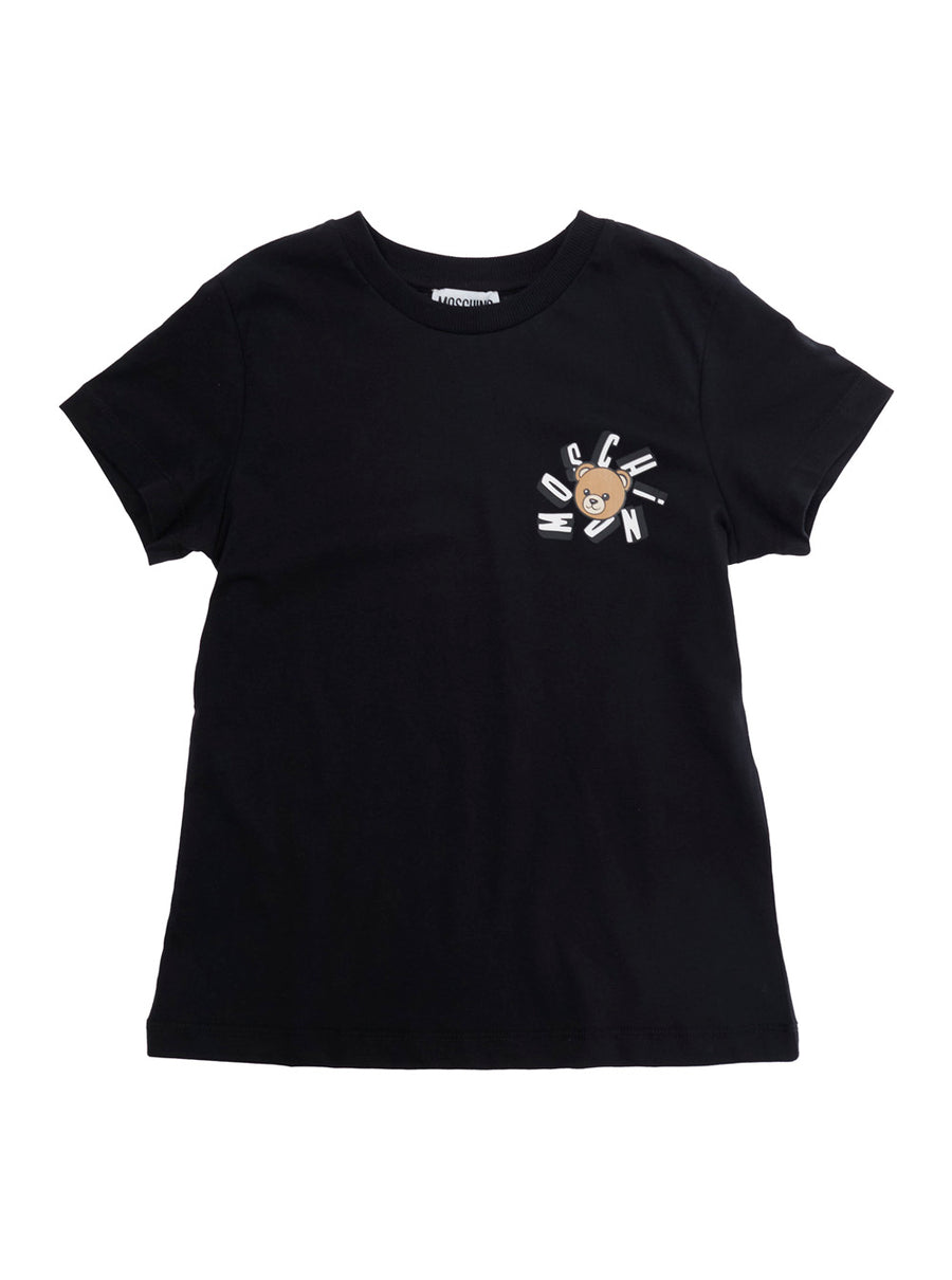 Kids T-Shirt Crew Neck Black Cotton T-shirts