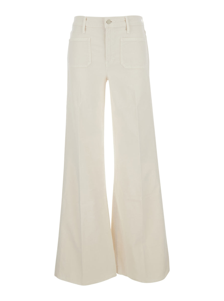 Jeans The Patch Pocket Twister Fray White Cotton
