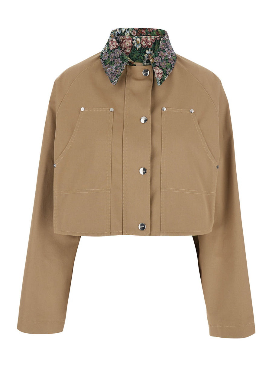Jacket Beige Cotton Coat