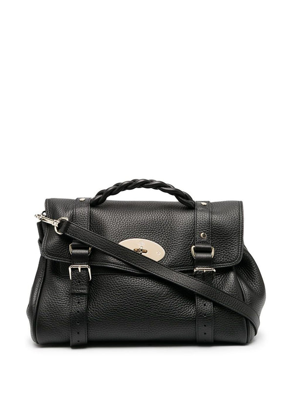 Handbag Alexa Black Pebbled Leather Calf Handbags