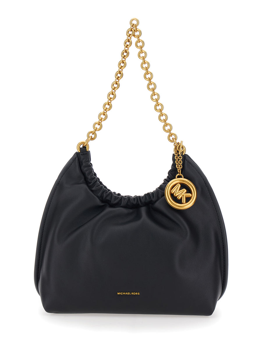 Shoulder Bag Sm Cinch Conv Shldr Black Leather Cow