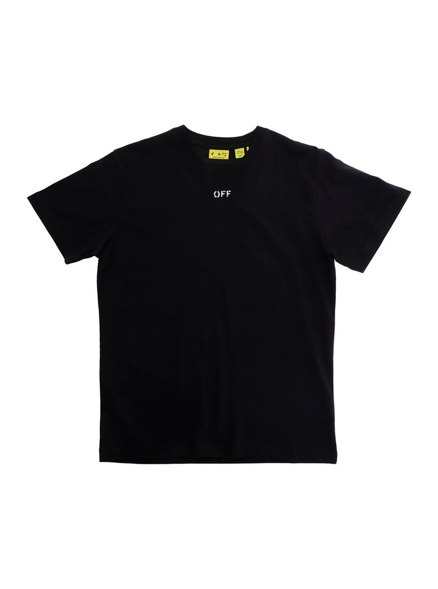 T-Shirt Arrow Paint Tee S-S Black Cotton T-shirts
